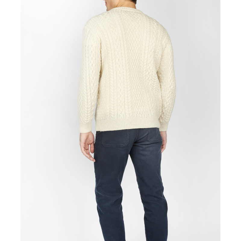 Cuileann Aran Crew Neck Sweater Natural